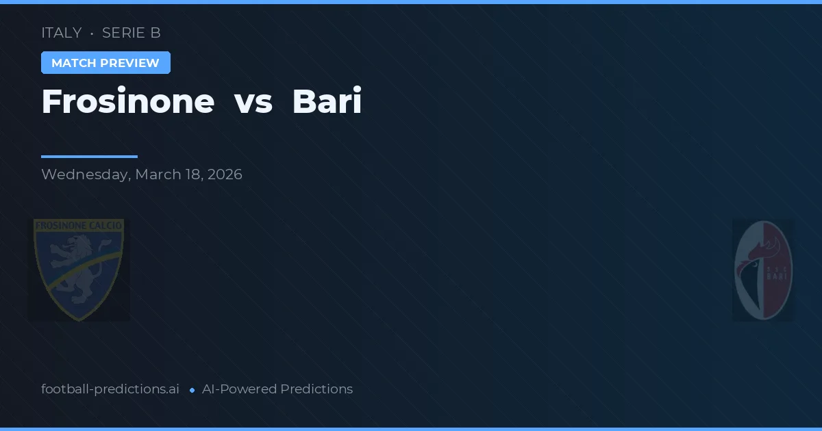 Frosinone vs Bari — hula at preview ng laban