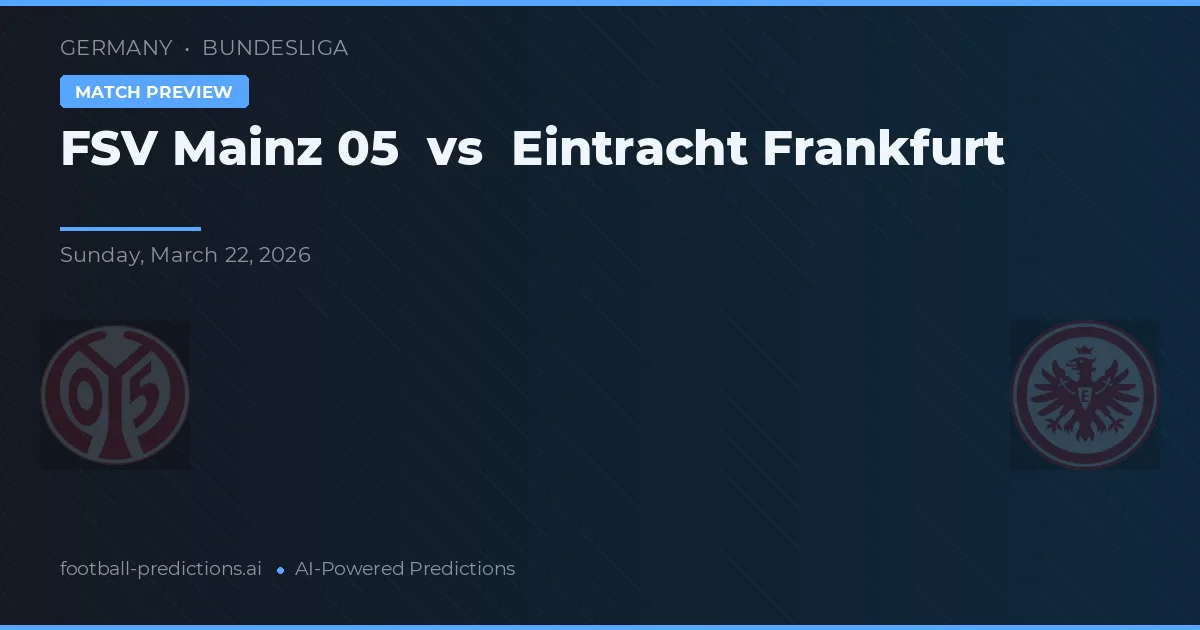 FSV Mainz 05 vs Eintracht Francfort — pronostic et avant-match