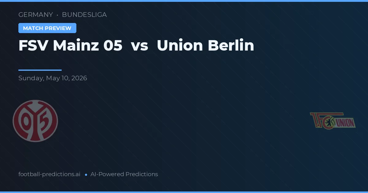 FSV Mainz 05 vs Union Berlin — match prediction & preview