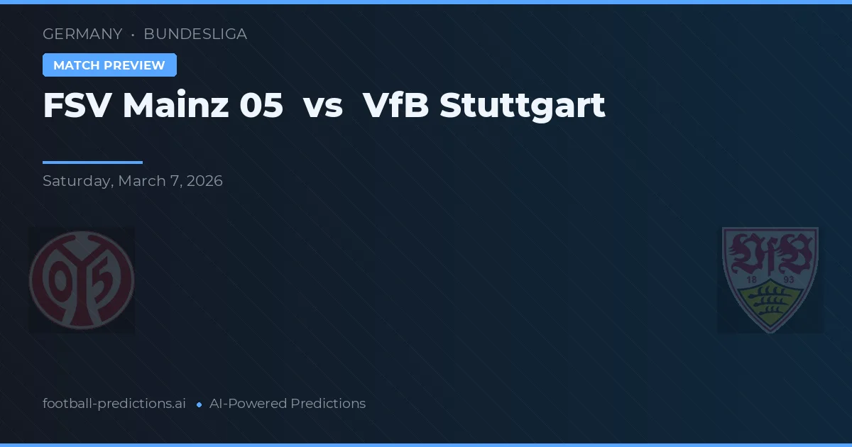 FSV Mainz 05 vs VfB Stuttgart — match prediction & preview