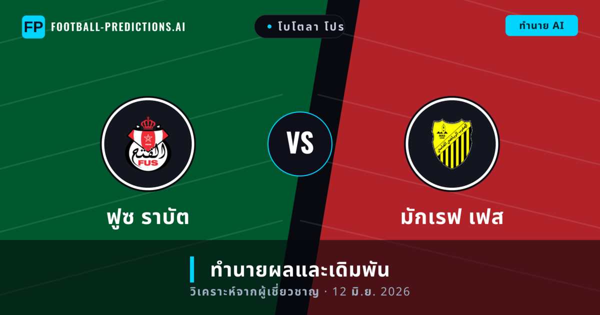 ฟูซ ราบัต พบ มักเรฟ เฟส — ทำนายผลและพรีวิวการแข่งขัน