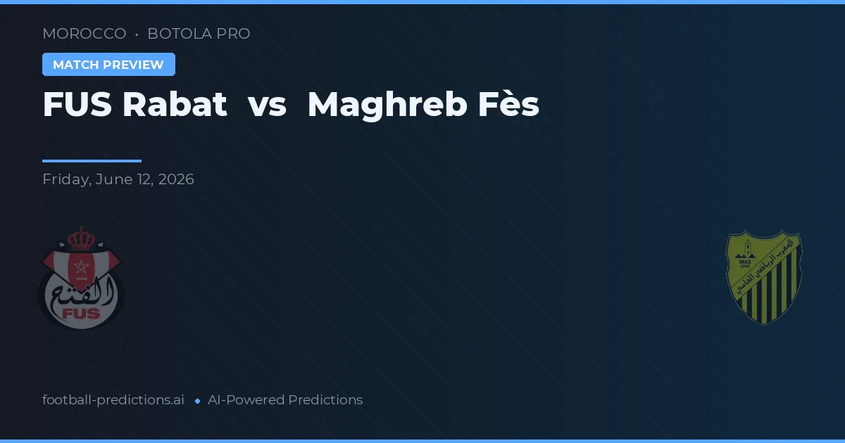 FUS Rabat vs Maghreb Fès — match prediction & preview