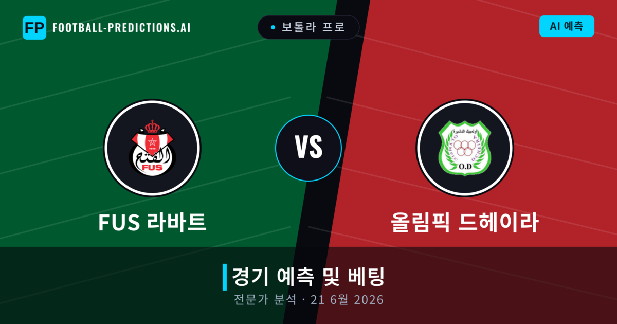 FUS 라바트 대 올림픽 드헤이라 — 경기 예측 및 프리뷰