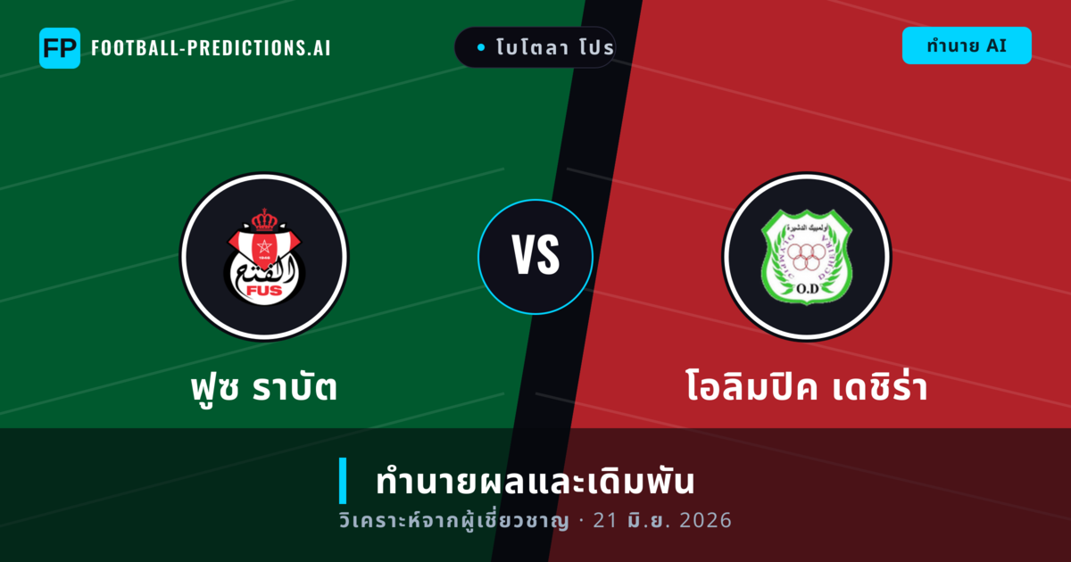 ฟูซ ราบัต พบ โอลิมปิค เดชิร่า — ทำนายผลและพรีวิวการแข่งขัน