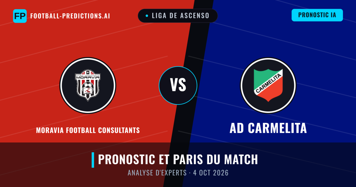 Moravia Football Consultants vs AD Carmelita — pronostic et avant-match