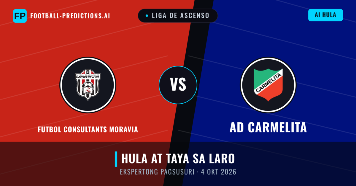 Futbol Consultants Moravia vs AD Carmelita — hula at preview ng laban