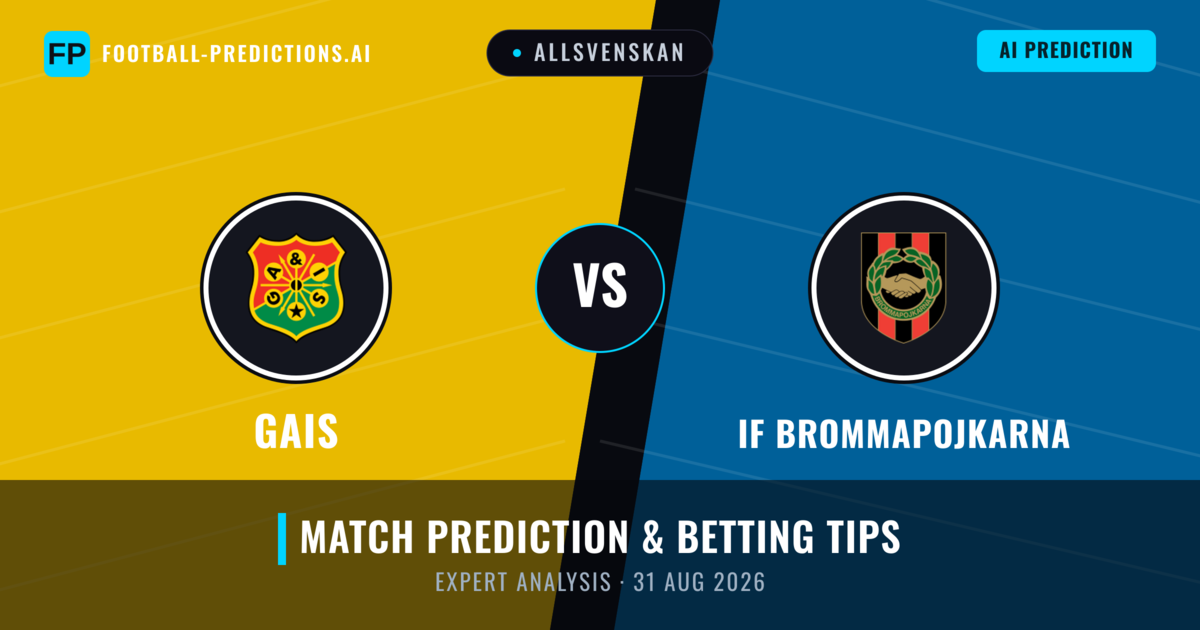 Gais vs IF Brommapojkarna — match prediction & preview