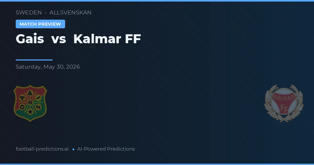 Gais - Kalmar FF — maç tahmini ve önizleme