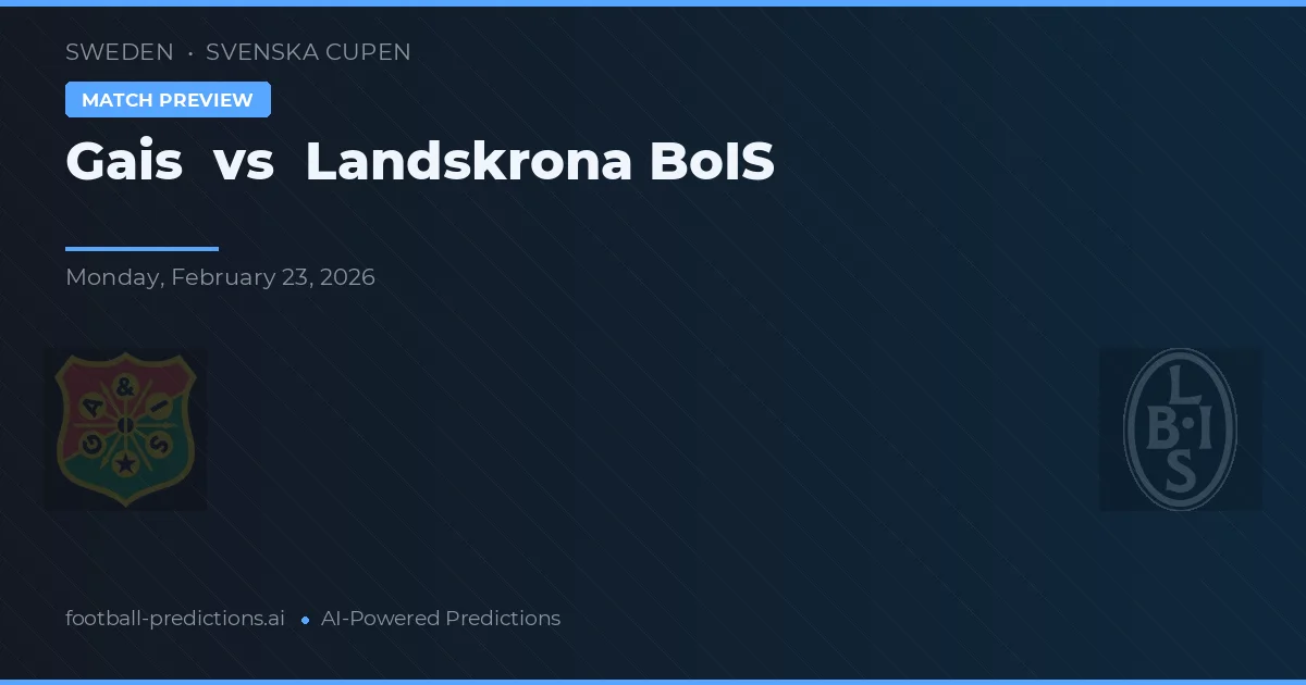 Gais vs Landskrona BoIS — Prognose und Spielvorschau