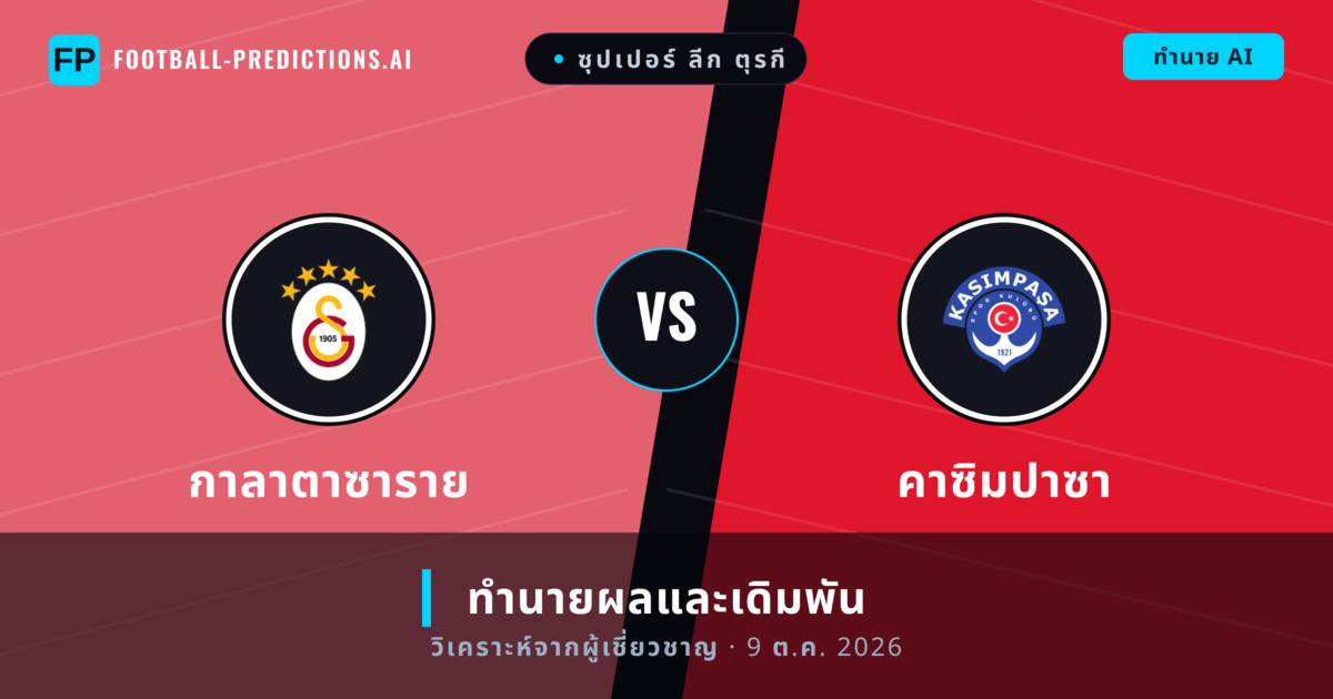 กาลาตาซาราย พบ คาซิมปาซา — ทำนายผลและพรีวิวการแข่งขัน