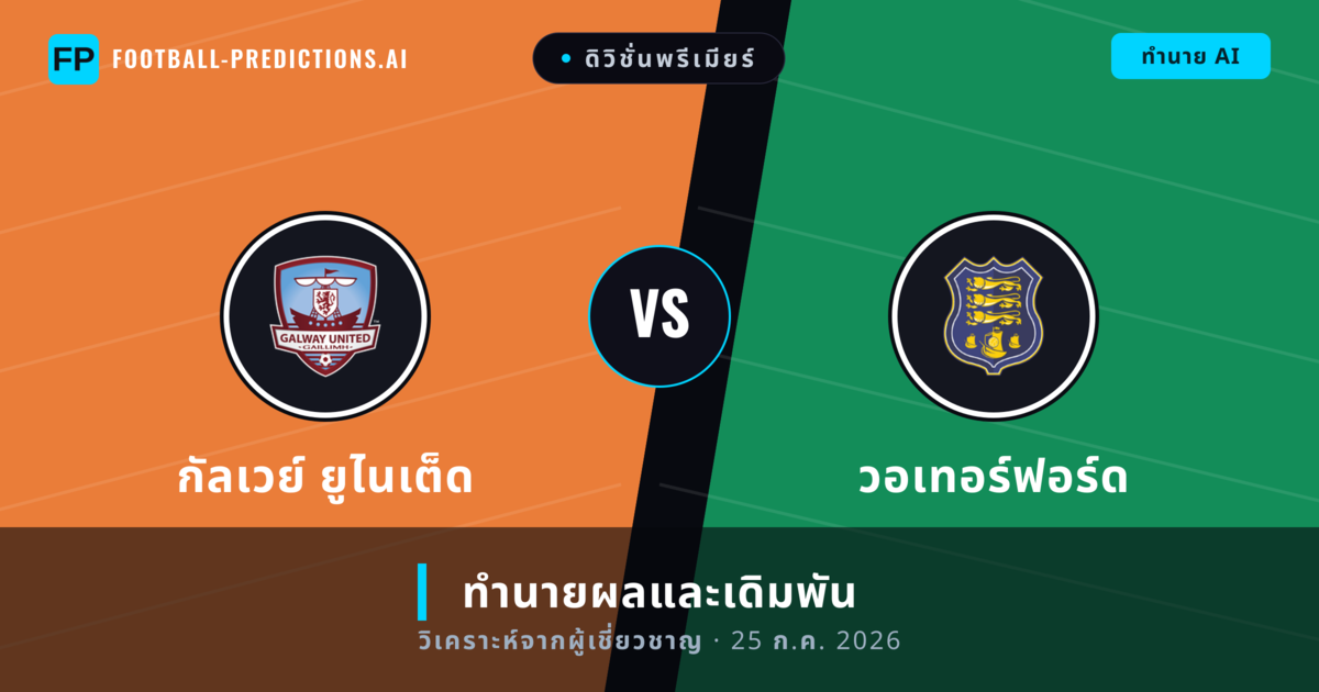 กัลเวย์ ยูไนเต็ด พบ วอเทอร์ฟอร์ด — ทำนายผลและพรีวิวการแข่งขัน