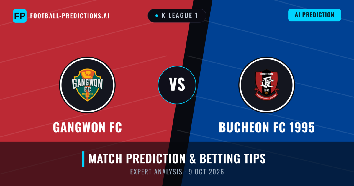 Gangwon FC vs Bucheon FC 1995 — match prediction & preview