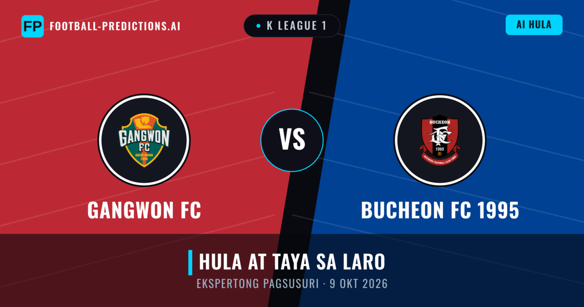 Gangwon FC vs Bucheon FC 1995 — hula at preview ng laban