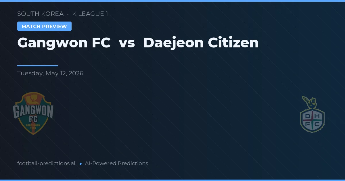 Gangwon vs Daejeon Citizen — pronostico e anteprima del match