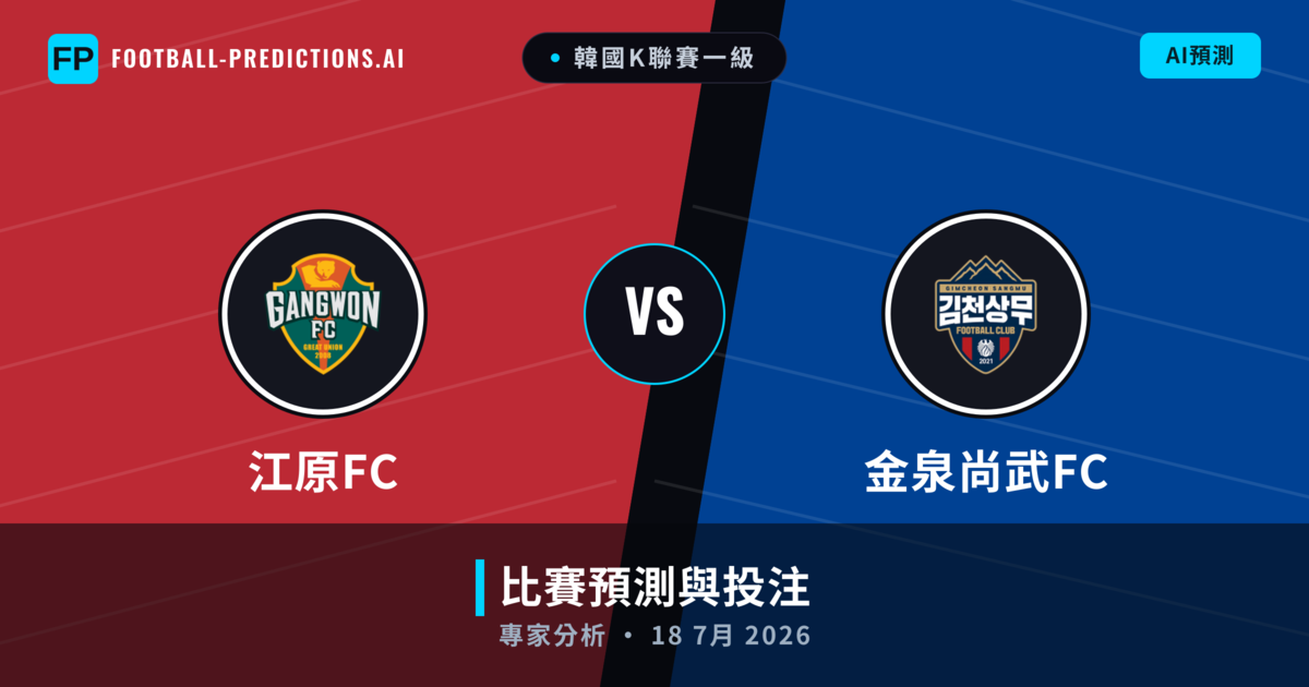江原FC vs 金泉尚武FC — 比赛预测和前瞻