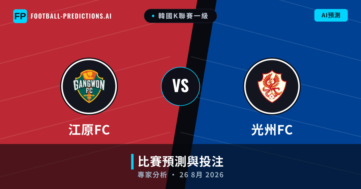江原FC vs 光州FC — 比赛预测和前瞻
