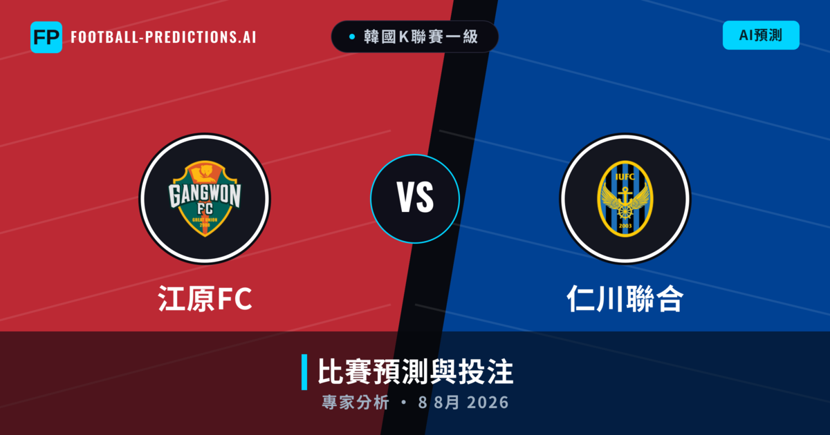 江原FC vs 仁川聯合 — 比赛预测和前瞻