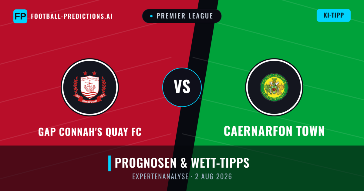 GAP Connah's Quay FC vs Caernarfon Town — Prognose und Spielvorschau