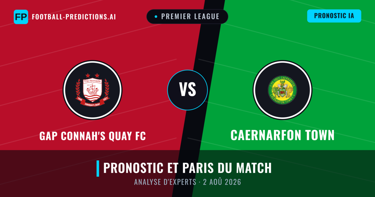 GAP Connah's Quay FC vs Caernarfon Town — pronostic et avant-match