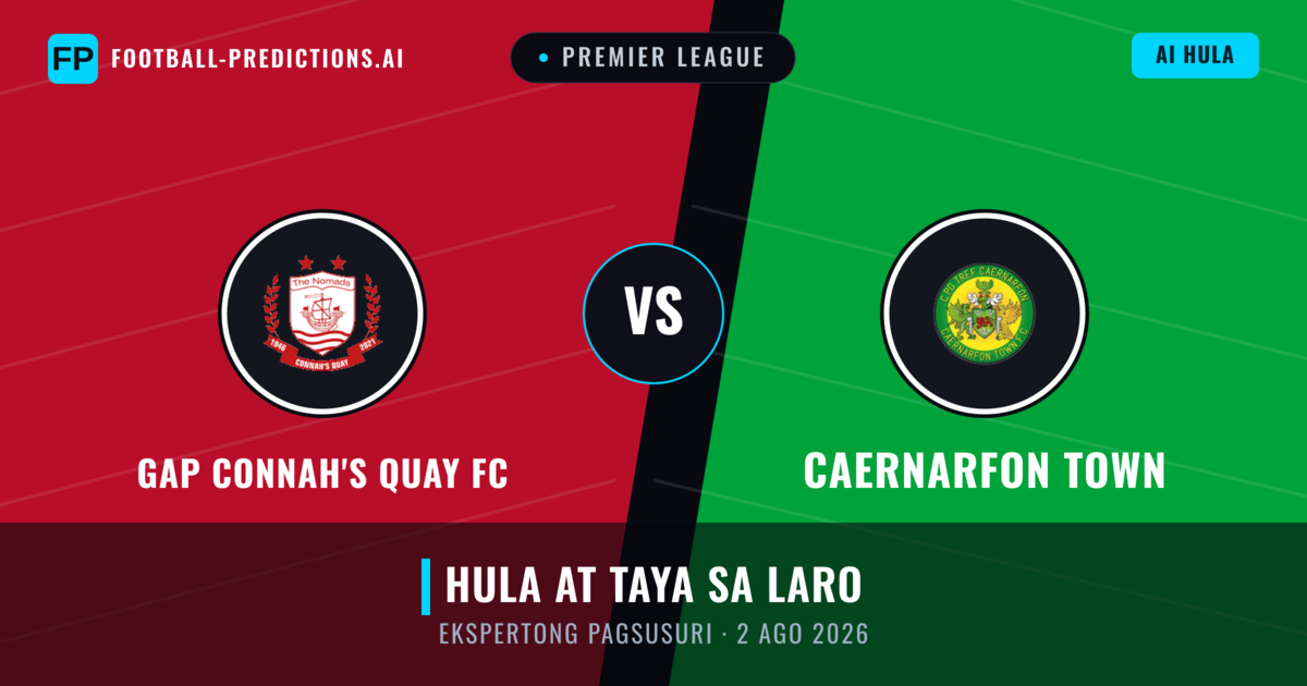 GAP Connah's Quay FC vs Caernarfon Town — hula at preview ng laban