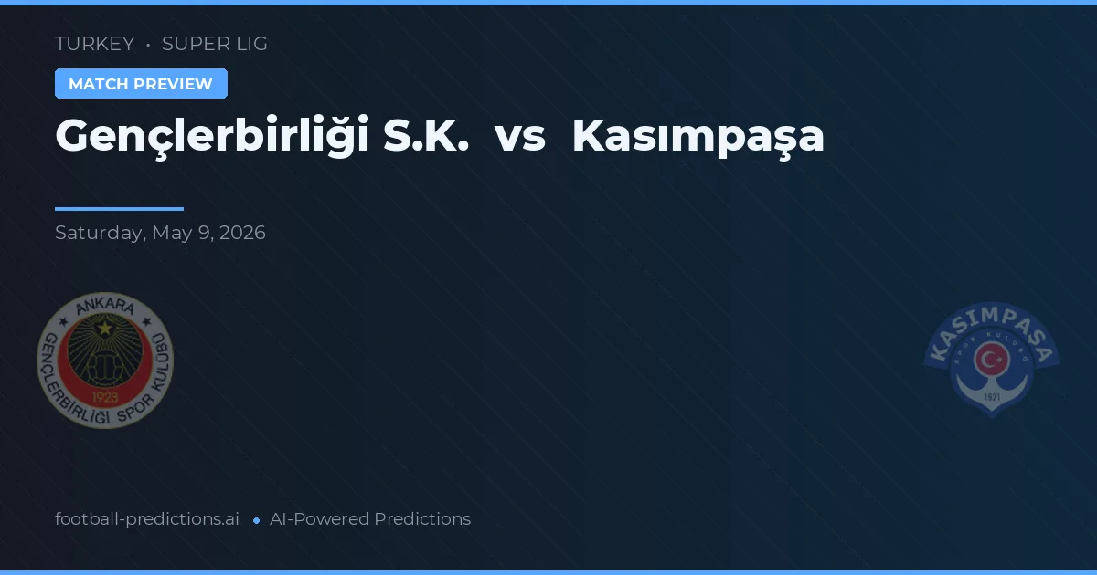 Gençlerbirliği vs Kasımpaşa — prediksi dan pratinjau pertandingan
