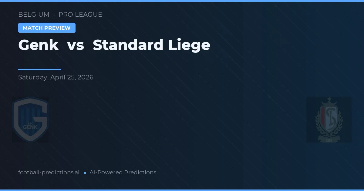 Genk vs Standard Liège — hula at preview ng laban