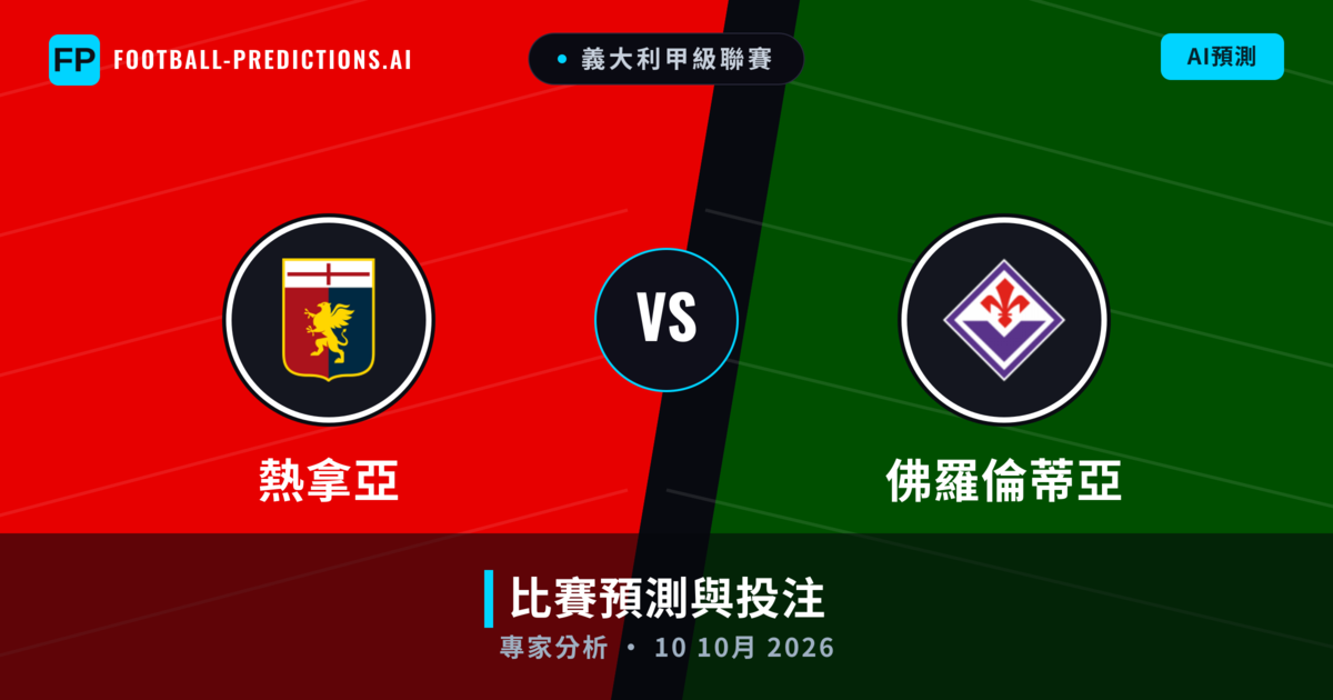 熱拿亞 vs 佛羅倫蒂亞 — 比赛预测和前瞻