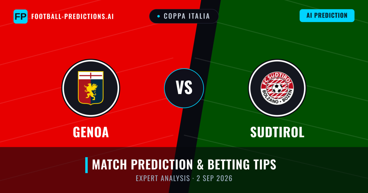 Genoa vs Sudtirol — match prediction & preview