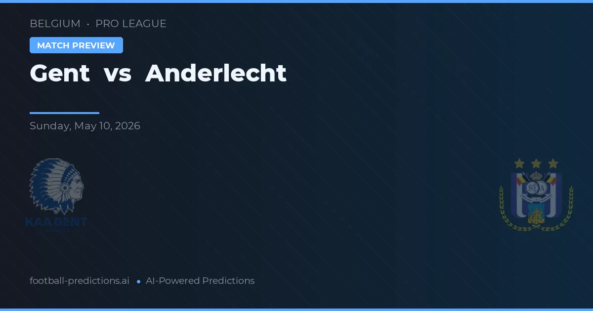 Gent vs Anderlecht — prediksi dan pratinjau pertandingan