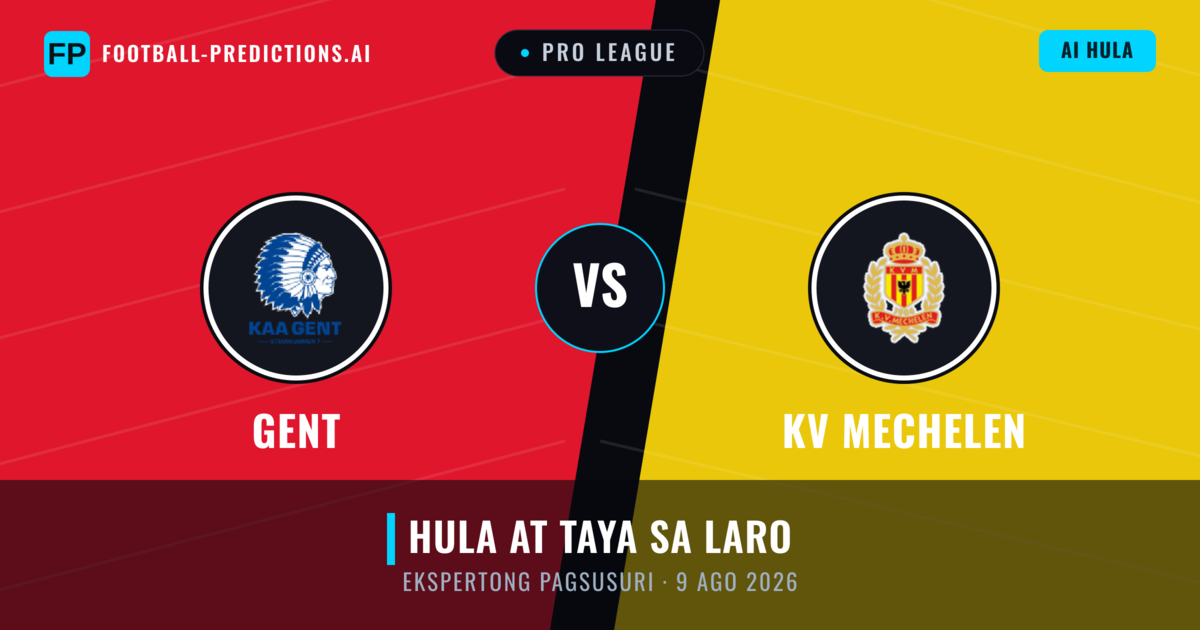 Gent vs KV Mechelen — hula at preview ng laban