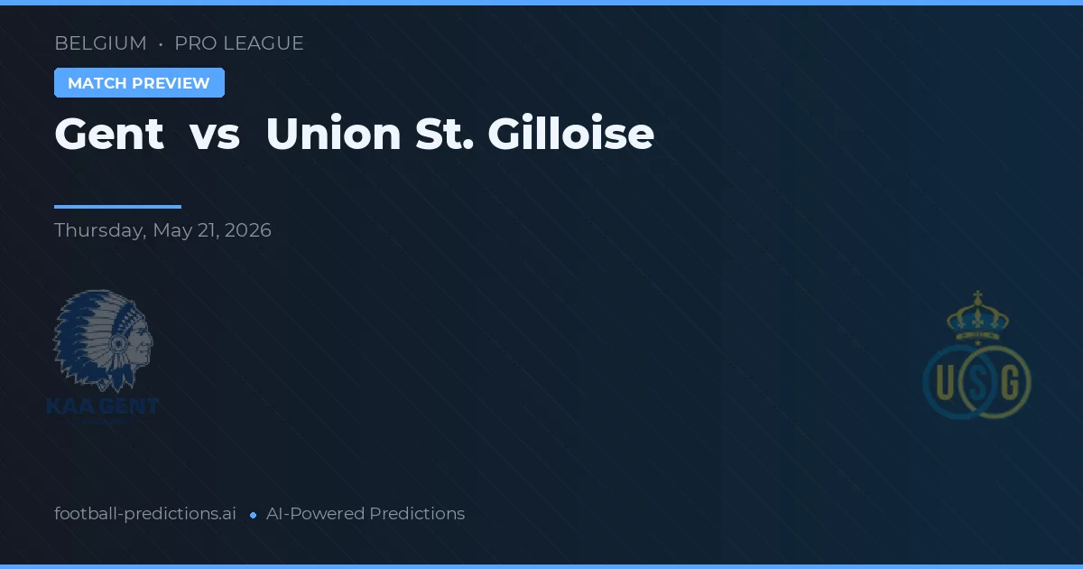 Gent vs Union Saint-Gilloise — prediksi dan pratinjau pertandingan
