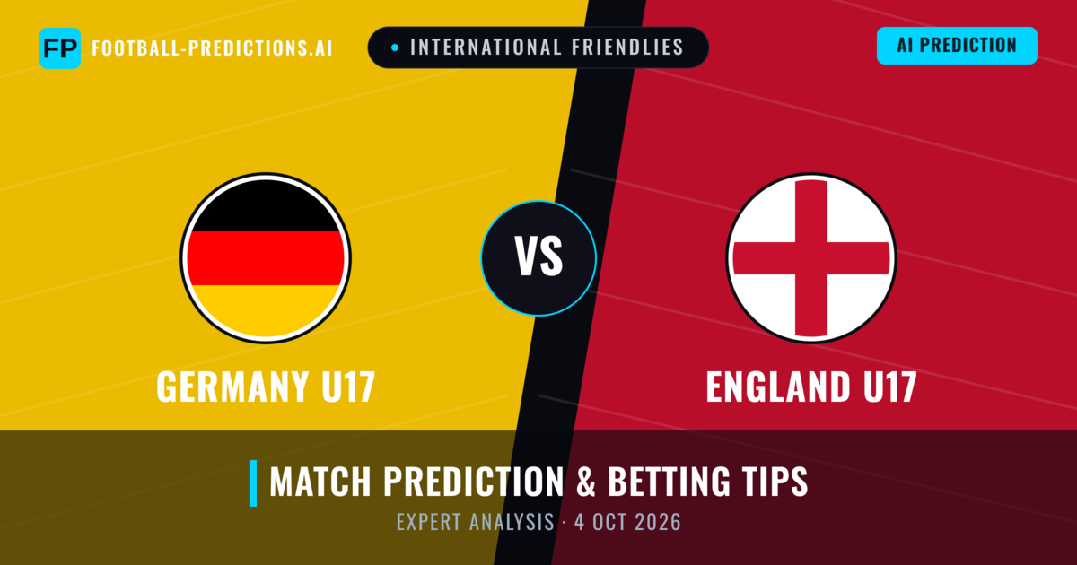 Germany U17 vs England U17 — match prediction & preview