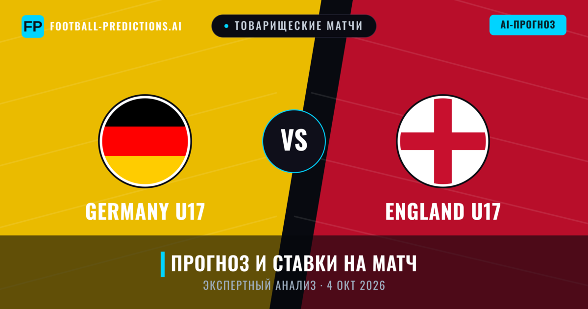 Germany U17 – England U17 — прогноз и превью матча