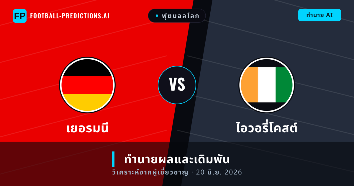 เยอรมนี พบ ไอวอรี่โคสต์ — ทำนายผลและพรีวิวการแข่งขัน