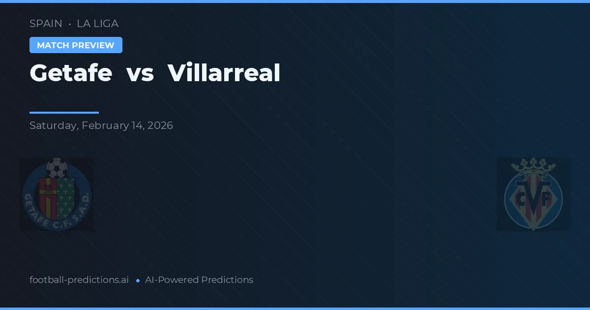 Getafe vs Villarreal — pronostic et avant-match