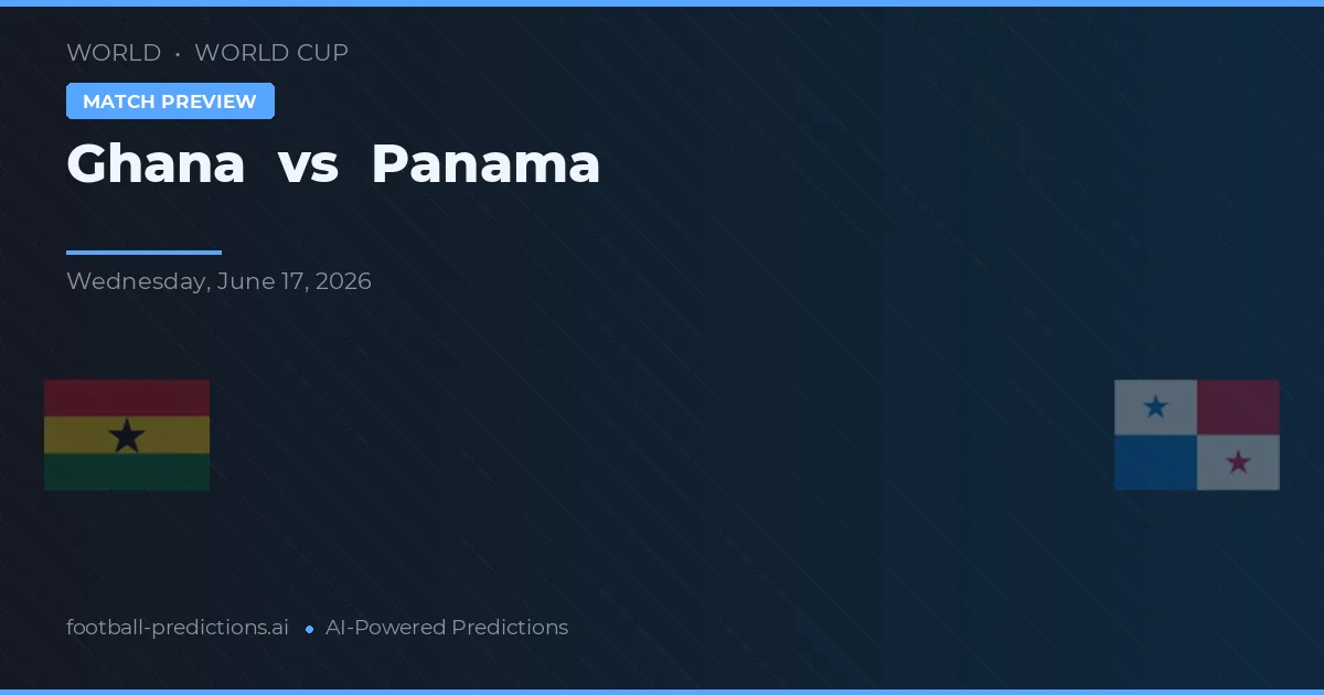 Gana - Panama — maç tahmini ve önizleme