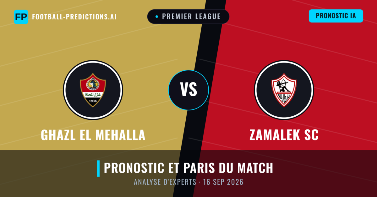 Ghazl El Mehalla vs Zamalek SC — pronostic et avant-match