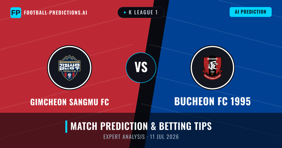 Gimcheon Sangmu FC vs Bucheon FC 1995 — match prediction & preview