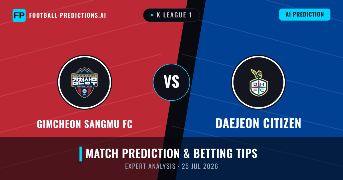 Gimcheon Sangmu FC vs Daejeon Citizen — match prediction & preview