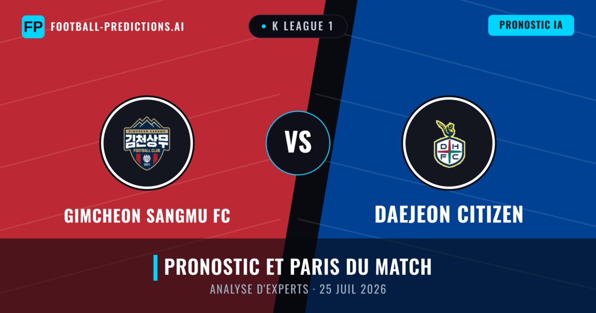 Gimcheon Sangmu FC vs Daejeon Citizen — pronostic et avant-match