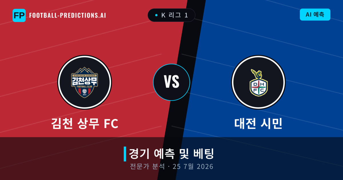 김천 상무 FC 대 대전 시민 — 경기 예측 및 프리뷰