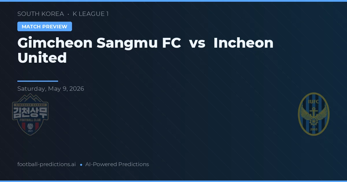 Gimcheon Sangmu vs Incheon United — prediksi dan pratinjau pertandingan