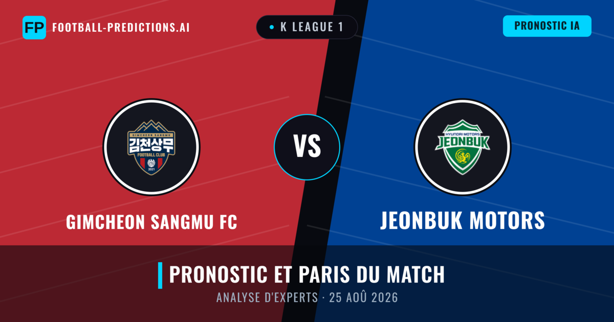 Gimcheon Sangmu FC vs Jeonbuk Motors — pronostic et avant-match