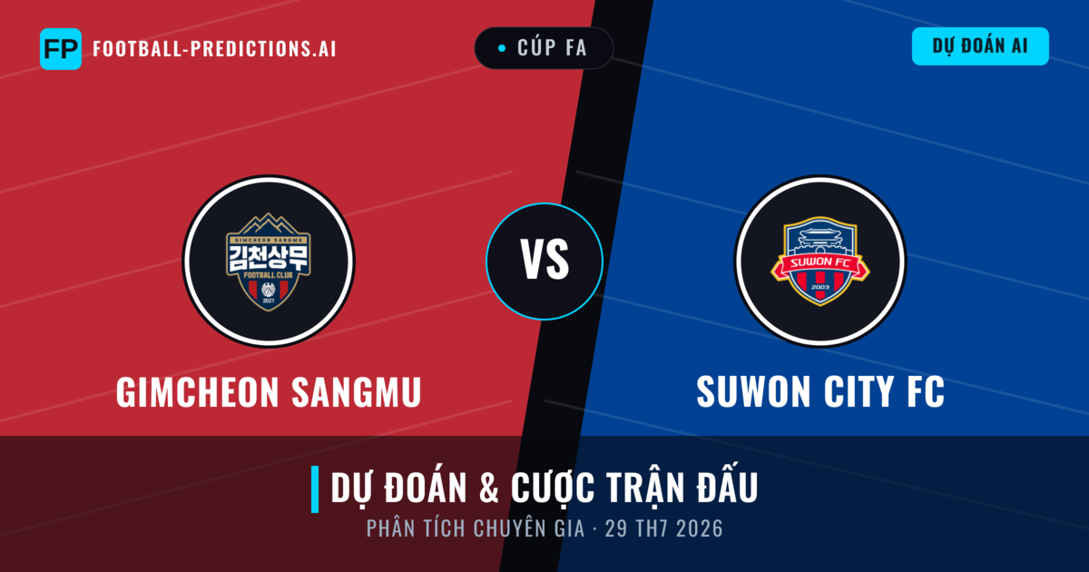 Gimcheon Sangmu vs Suwon City FC — dự đoán và xem trước trận đấu