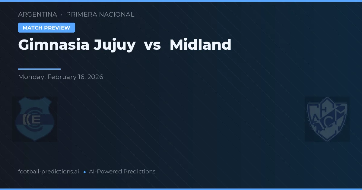 Gimnasia Jujuy vs Midland — Prognose und Spielvorschau