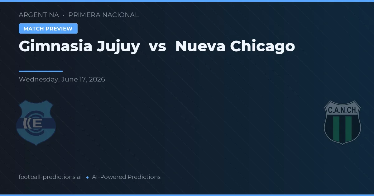 Gimnasia de Jujuy vs Nueva Chicago — pronostico e anteprima del match