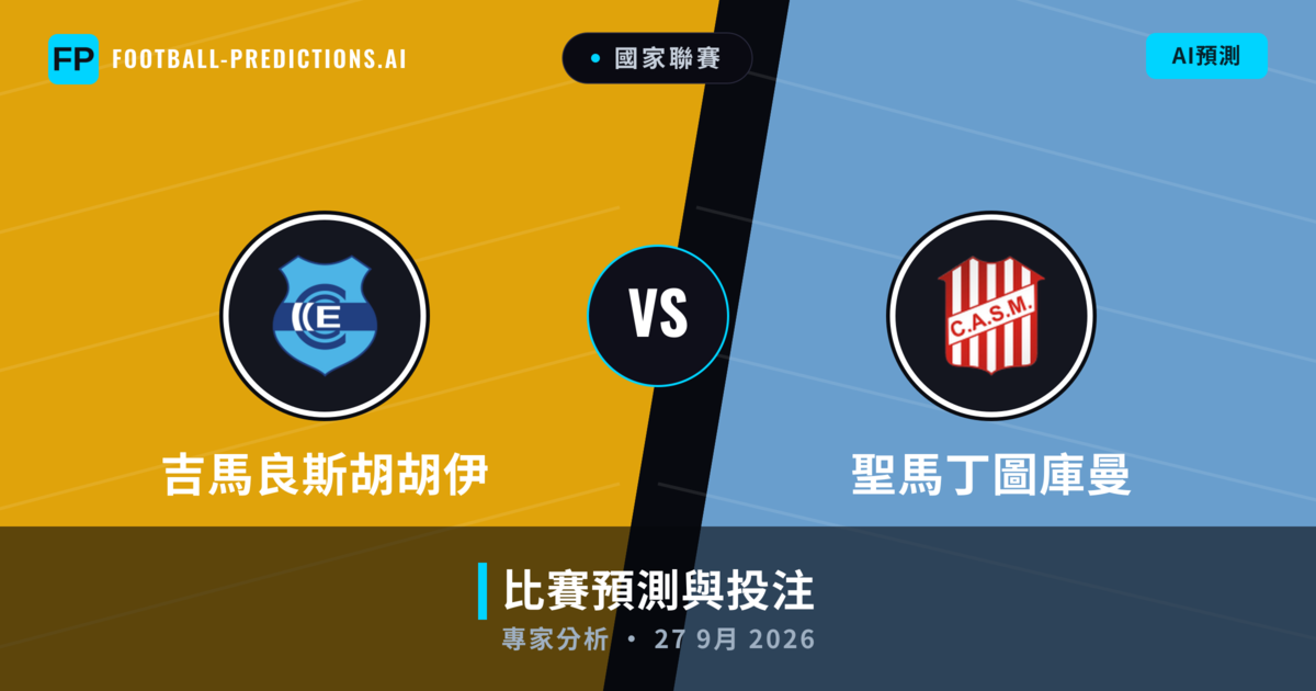 吉馬良斯胡胡伊 vs 聖馬丁圖庫曼 — 比赛预测和前瞻