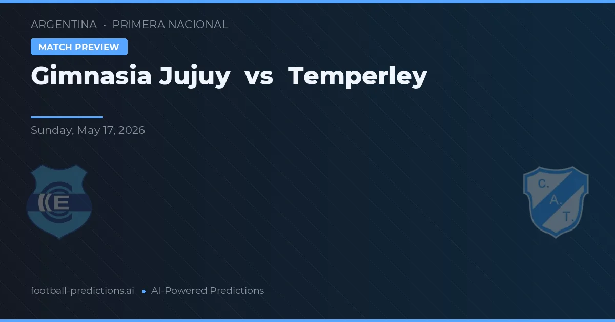 Gimnasia Jujuy vs Temperley — hula at preview ng laban