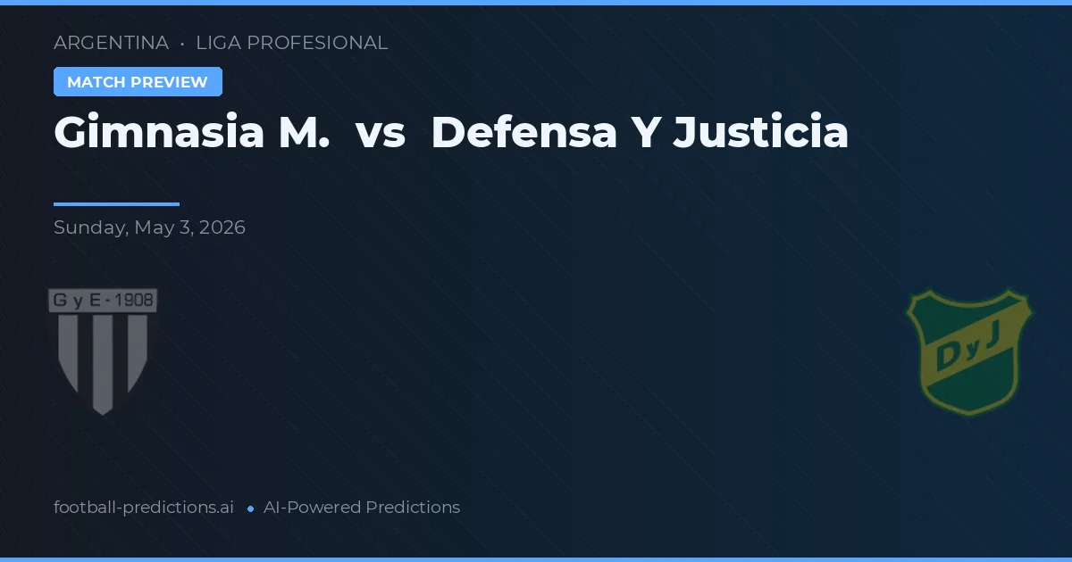 جيمنيازيا م ضد Defensa Y Justicia — توقعات ومعاينة المباراة