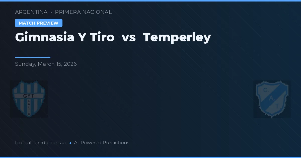 Gimnasia y Tiro vs Temperley — pronostic et avant-match